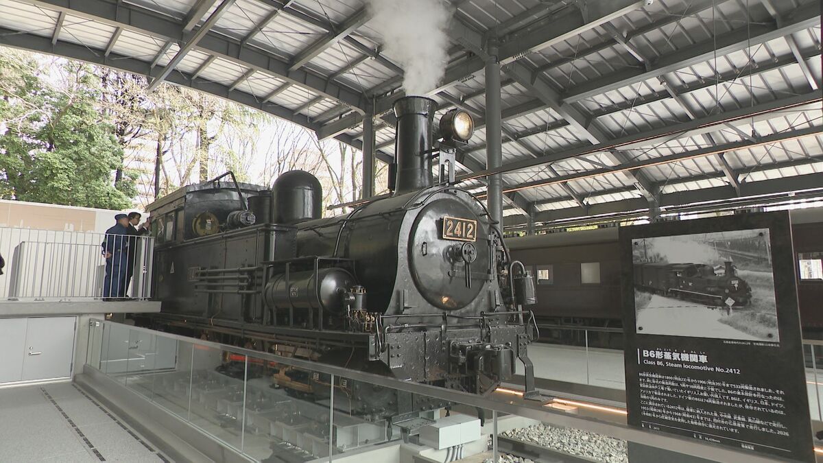 展示施設｢鉄道ひろば｣内覧会 注目は“世界で唯一”残るドイツ製のSL 車輪が回転する臨場感も！ 名古屋市科学館に3月28日オープン