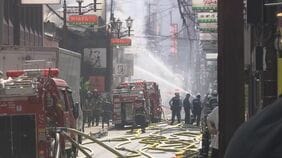【速報】大阪・道頓堀近くの飲食店入る建物で火事　４棟に延焼中　けが人・逃げ遅れ人は確認されず|TBS NEWS DIG