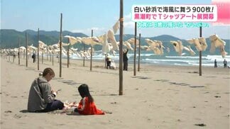 砂浜が巨大な美術館に！黒潮町で「Ｔシャツアート展」開幕９００枚が海風に舞う　８歳が描いた“かいぶつ”が大賞に【高知】　|　高知のニュース・天気｜KUTV NEWS | KUTVテレビ高知