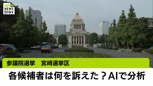 参議院選挙宮崎選挙区 各候補者は何を訴えた?AIで第一声を分析|TBS NEWS DIG