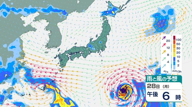 【台風8号】沖縄本島にかなり接近　29日にかけて『警報級の大雨』となるおそれ【雨と風のシミュレーション】土砂災害や低い土地の浸水、河川の増水に十分注意|TBS NEWS DIG