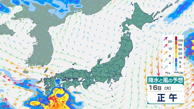 【梅雨前線】九州南部・南西諸島は雨　土砂災害に警戒　18日(木)以降は雨エリア拡大へ　雨風シミュレーション|TBS NEWS DIG