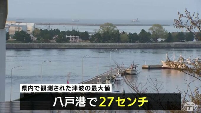 4月20日の“青森県震度5強地震”　青森県内で観測された津波最大値は八戸港で27cmだったことが判明|TBS NEWS DIG