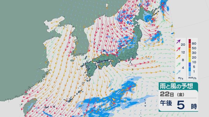 太平洋側→晴れ 日本海側→雨 いかにも“冬の天気”に 北陸などでは落雷や急な強い雨に注意を 雨と風シミュレーション　|　石川県のニュース｜MRO北陸放送