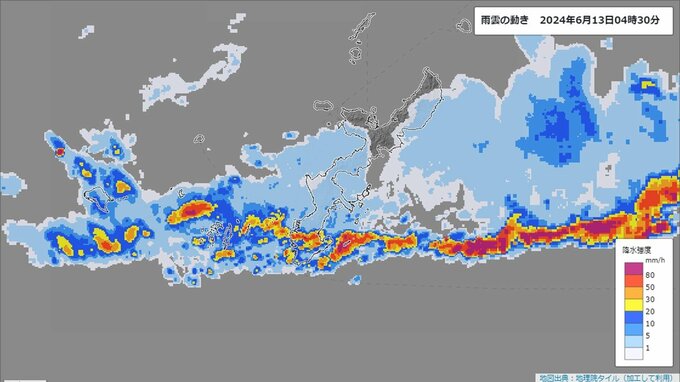 降り始めからの雨量が300ミリ超えた地域も　沖縄本島地方は13日も1時間50ミリの非常に激しい雨に警戒　|　沖縄のニュース｜RBC 琉球放送