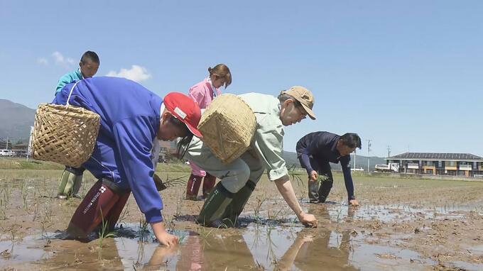 「福、笑い」内堀知事や小学生が田植え　県ブランド米、デビュー3年目　福島|TBS NEWS DIG