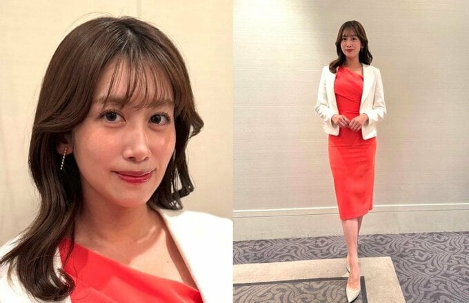 【 中川安奈 】 「素敵なパーティーの司会をさせていただきました♥　たまには白ジャケットでかっちりと！」　オフショットに反響　「エレガントで素敵」|TBS NEWS DIG