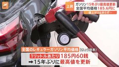 「遠出は躊躇しちゃう」レギュラーガソリン価格　15年ぶりに最高値更新| TBS CROSS DIG with Bloomberg
