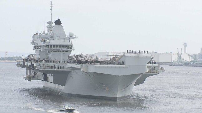 「戦闘機が甲板の上にずらり」イギリス空母プリンス・オブ・ウェールズ一般公開「今年の運、使い果たしました」|TBS NEWS DIG
