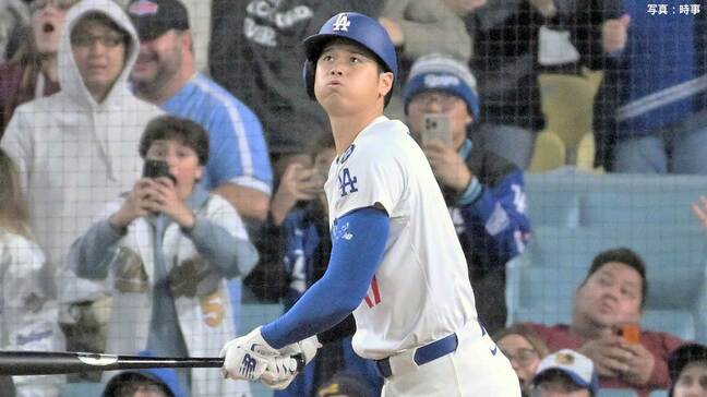 大谷翔平 リーグトップタイの6号同点弾!今季初の先頭打者アーチで137mの特大弾、6本に8人が並ぶ大混戦に|TBS NEWS DIG