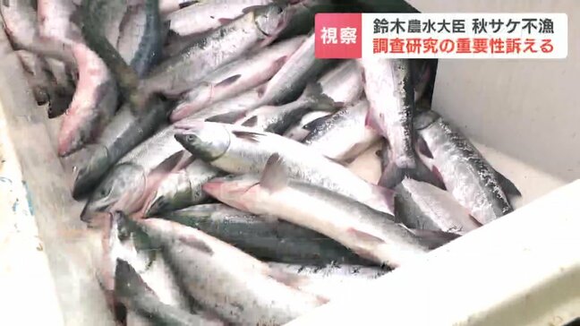 「今すぐに研究加速を」秋サケ来遊数が2025年より約47%減少の深刻な不漁予想受け 鈴木農水大臣がふ化場視察で重要性強調 北海道標津町|TBS NEWS DIG