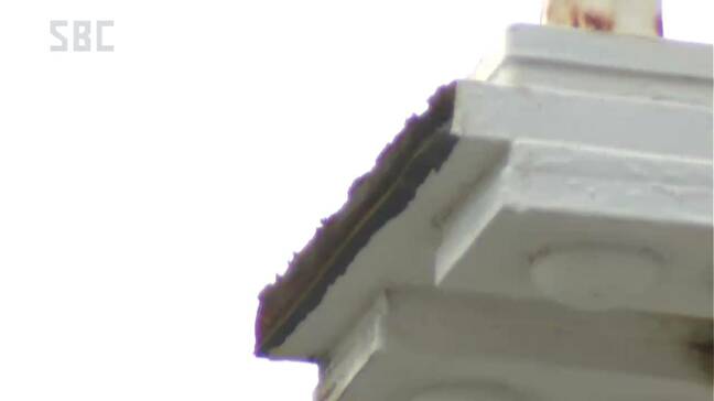 鉄骨の部材が客席に落下　松本市のサンプロアルウィン　長野県が落下現場の調査始める　部材の断面は黒っぽく変色|TBS NEWS DIG