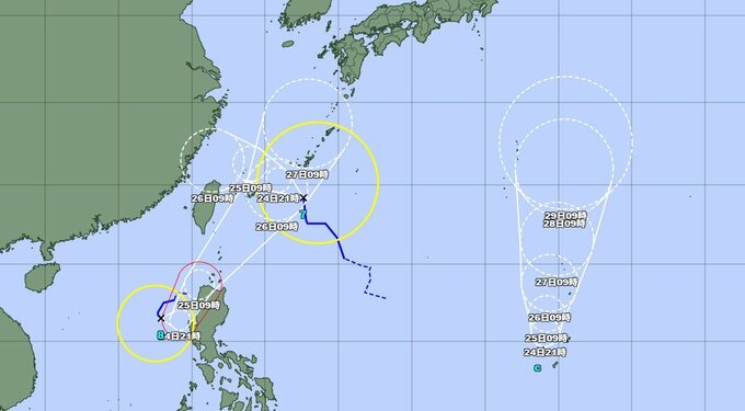 【台風情報】トリプル台風　「台風9号」が発生　今後の進路は？【雨と風のシミュレーション】気象庁|TBS NEWS DIG