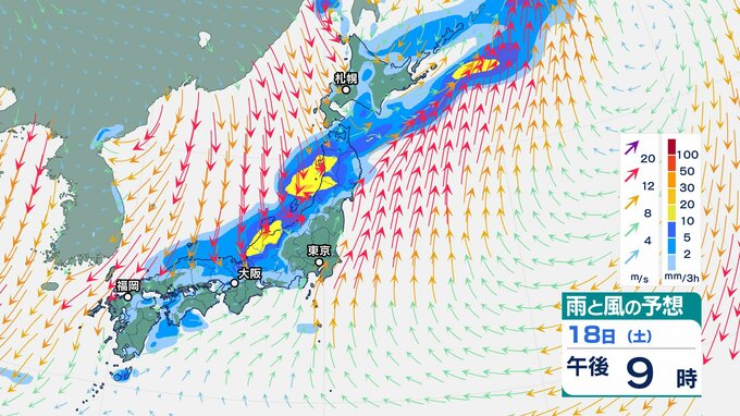 【気象情報】北陸地方、18日夕方から “警報級” 大雨の可能性　土砂災害や河川増水、竜巻などの突風に厳重警戒【雨と風のシミュレーション】　|　富山のニュース｜天気・防災｜チューリップテレビ