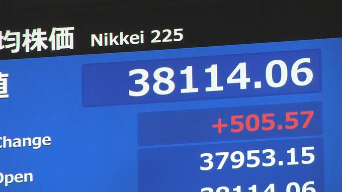日経平均　一時500円以上値上がり トランプ政権の関税政策の懸念緩和|TBS NEWS DIG