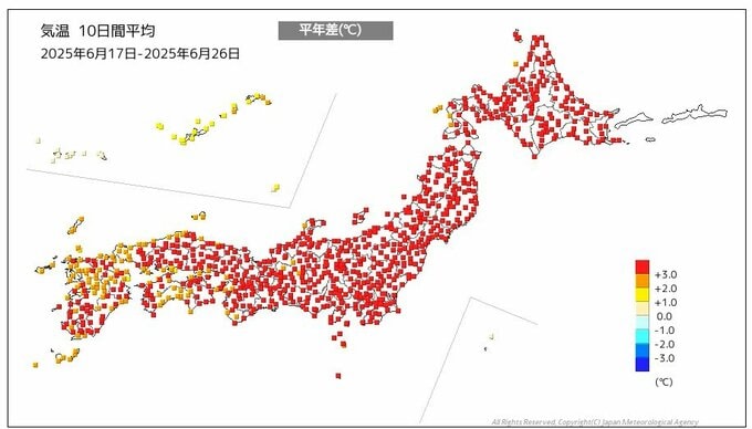 【長期間の高温に関する気象情報（関東甲信地方）】長野県、茨城県、栃木県、群馬県、埼玉県、東京都、千葉県、神奈川県、山梨県　６月中旬から気温のかなり高い日が多く　気温の高い状態は今後も更に１か月程度は続く見込み|TBS NEWS DIG