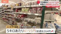 コメ平均価格　2週連続で値上がり5キロ4155円　4000円超えるのは13週ぶり| TBS CROSS DIG with Bloomberg