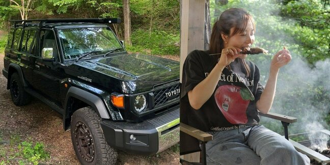 【 新山千春 】 愛車「ランクル70」でキャンプ 「鮎を焼きました 皮パリッパリで身がふっくらしててたまらなかったなぁ」「ジビエ料理も美味しかったなぁ」|TBS NEWS DIG