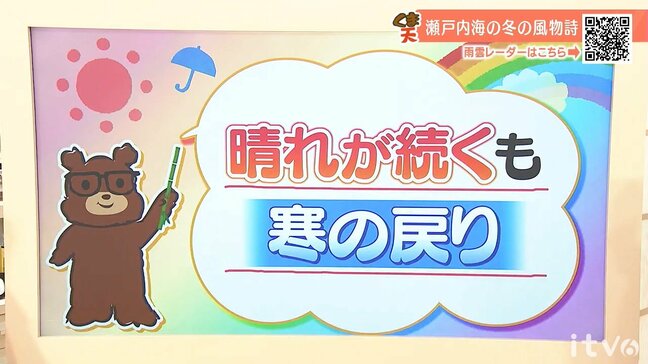 19日(木)は晴れの天気が続くも「寒の戻り」に  愛媛|TBS NEWS DIG