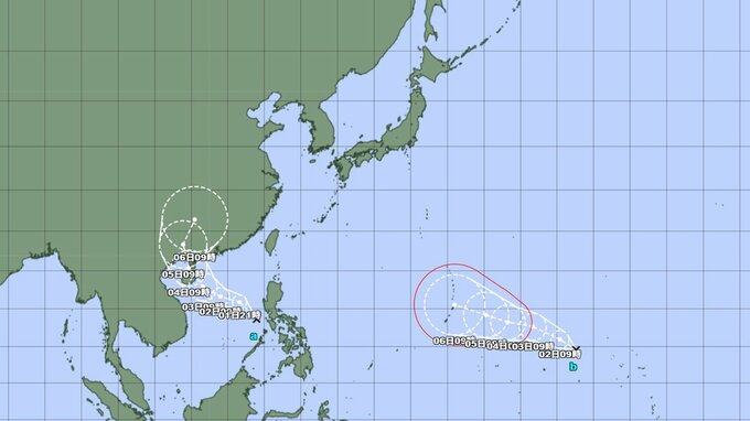 "台風のたまご" ＝熱帯低気圧が2つ発生　今後は強い台風に発達か...このあとの勢力と進路を詳しく　最大瞬間風速55メートル予想　今後の全国の天気を画像で　気象庁　　　|　山形のニュース│TUYテレビユー山形