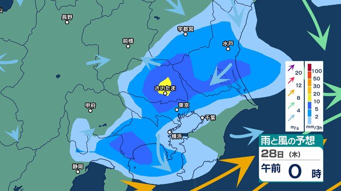 【大雨情報】関東甲信地方で28日未明にかけて「大雨」か　気象庁が「地方気象情報」発表　雨雲が予想以上に発達した場合などで『警報級の大雨』の恐れも　今後の天気は？【最新の雨風シミュレーション】　|　青森のニュース│ATV NEWS│青森テレビ