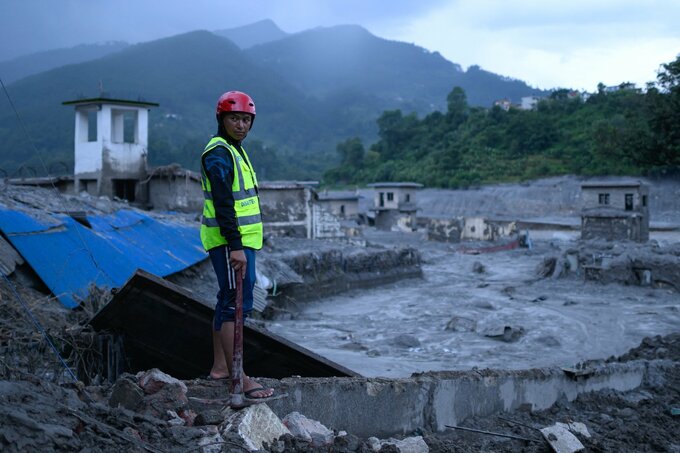 ネパール、河川の水位上昇で新たな警戒呼びかけ－救助活動に支障も