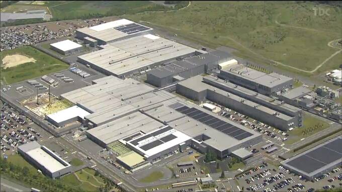 台風の影響で稼働停止のトヨタ大衡工場　９月２日午後８時から生産再開|TBS NEWS DIG