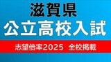 滋賀県立高校入試2025　大津1.89倍　石山1.66倍　膳所や彦根東の倍率は？【令和7年度高校受験　出願状況　全日制の全校掲載】|TBS NEWS DIG