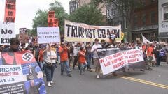 まもなくワシントンで軍事パレード トランプ氏の誕生日に、全米約1800か所で政権批判デモも| TBS CROSS DIG with Bloomberg