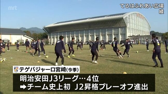 テゲバジャーロ宮崎 初のJ2昇格プレーオフに向け練習公開|TBS NEWS DIG