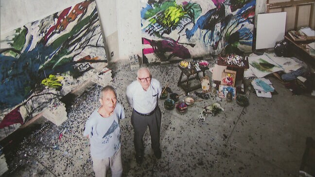 画家・野見山暁治さんと画材店の店主・的野恭一さん　交流と支援重ねた120作品　福岡県立美術館で展示|TBS NEWS DIG