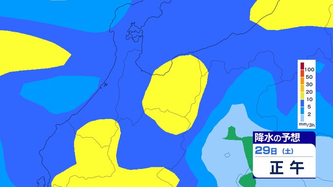 【大雨警戒】富山　30日朝までに最大120mm”猛烈な雨”　氷見は降り始めから488.0mm観測　少雨でも土砂災害警戒【雨のシミュレーション】　|　富山のニュース｜天気・防災｜チューリップテレビ