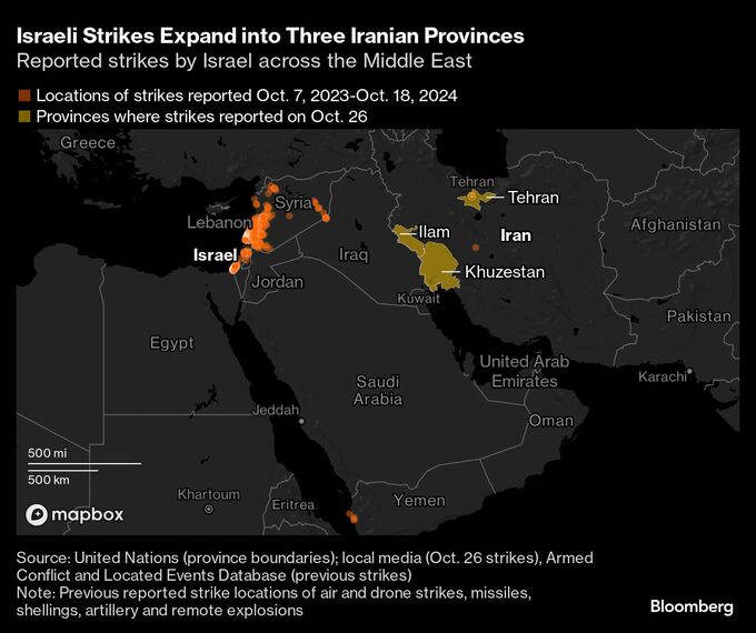 原油５％強下落、イスラエルが対イラン報復攻撃に石油施設含めず