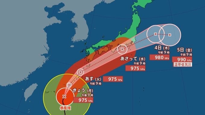 【台風情報】台風6号（チャンミー）3日にかけて西日本～東日本に接近か　太平洋側で非常に激しい雨…東海400ミリ、四国近畿300ミリ24時間予想《最新シミュレーションと全国の週間予報》|TBS NEWS DIG