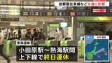 【交通情報】東海道線・小田原駅-熱海駅間の上下線で終日運休 圏央道は土砂崩れの影響で一部区間で通行止め【台風7号 鉄道・空の便などへの影響】|TBS NEWS DIG