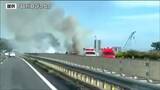 仙台東部道路で軽乗用車の後部座席から出火 さらに後続車が追突し炎上 けが人はなし |TBS NEWS DIG