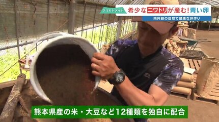 この卵、何色…？ 答えは「青」 希少なニワトリが産む“雲海ブルーの