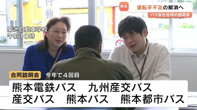 深刻な運転手不足 バス5社が合同説明会 採用につながったことも 熊本|TBS NEWS DIG