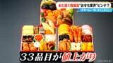 物価高の影響で“おせち業界”ピンチ？海産物は軒並み高騰…33品目全てが値上がり 人気の三段重の販売価格は1000円値上げ|TBS NEWS DIG