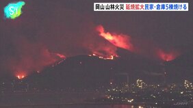 岡山市の山林火災、民家など計5棟焼ける　403世帯・893人に避難指示　鎮圧めどたたず　自衛隊の派遣を要請|TBS NEWS DIG