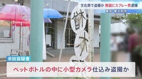 ペットボトルに小型カメラ仕込み女子生徒を盗撮か　逃走時に男性教諭2人に催涙スプレー噴射　無職の28歳男を現行犯逮捕　都立東大和高校の文化祭|TBS NEWS DIG