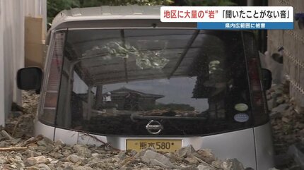 ドコドコンと音が」家にも地区にも“大量の土砂” 埋もれた道路とカーブ ドコドコンと音が」家にも地区にも“大量の土砂” 埋もれた道路とカーブ