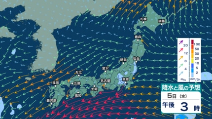 今後の雨 】雷を伴う激しい雨の所も 東北は24時間予想降水量120ミリ