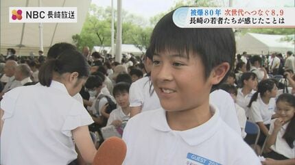 児童100人が合唱「クスノキ」 福山雅治さん作詞作曲 長崎平和祈念式典