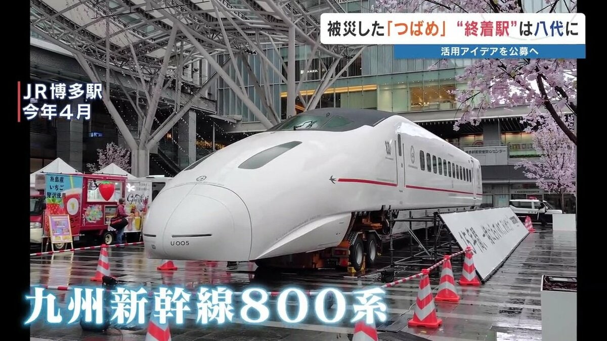 九州新幹線800系つばめ九州新幹線わくわくアドベンチャー特別企画品 九州新幹線 被災の『つばめ』800系車両を八代市が譲受へ 「飾るだけ