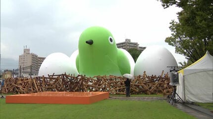 直径20メートルの”鳥の巣”誕生 中には10メートルのメジロも 佐賀県鳥栖