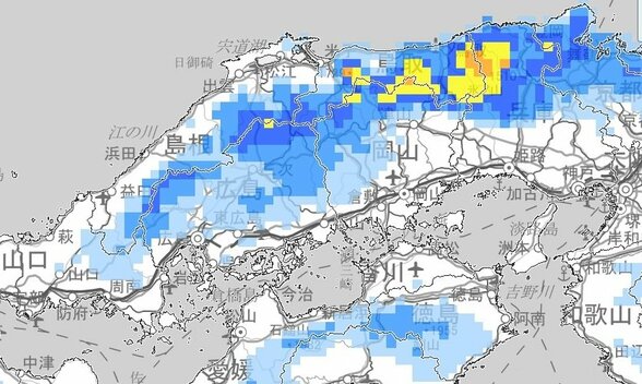 【気象情報】中国地方　警報級の大雪となる可能性は低く　引き続き12日昼前にかけて山陰の山地では大雪となる見込み　高波 積雪や路面の凍結による交通障害 着雪による倒木や電線切断 なだれ 水道管の凍結に注意を【大雪と雨のシミュレーション】　|　富山のニュース｜天気・防災｜チューリップテレビ