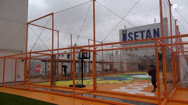 百貨店屋上にバスケットボール用の完全予約制コート「バスケパークroof」オープン＝静岡伊勢丹|TBS NEWS DIG