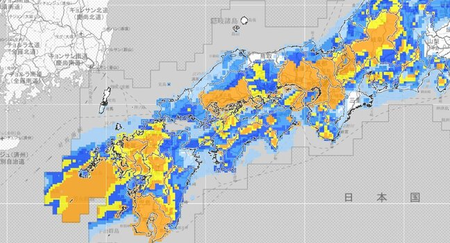 九州北部では引き続き土砂災害に警戒 降り始めから200mm超のところも 【雨風シミュレーション】11日夕方まで24時間予想降水量は九州南部で150mm、東海で130mm|TBS NEWS DIG