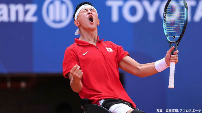 車いすテニス・小田凱人、シングルスで4強入り！世界6位にストレート勝ち【パリパラリンピック】|TBS NEWS DIG